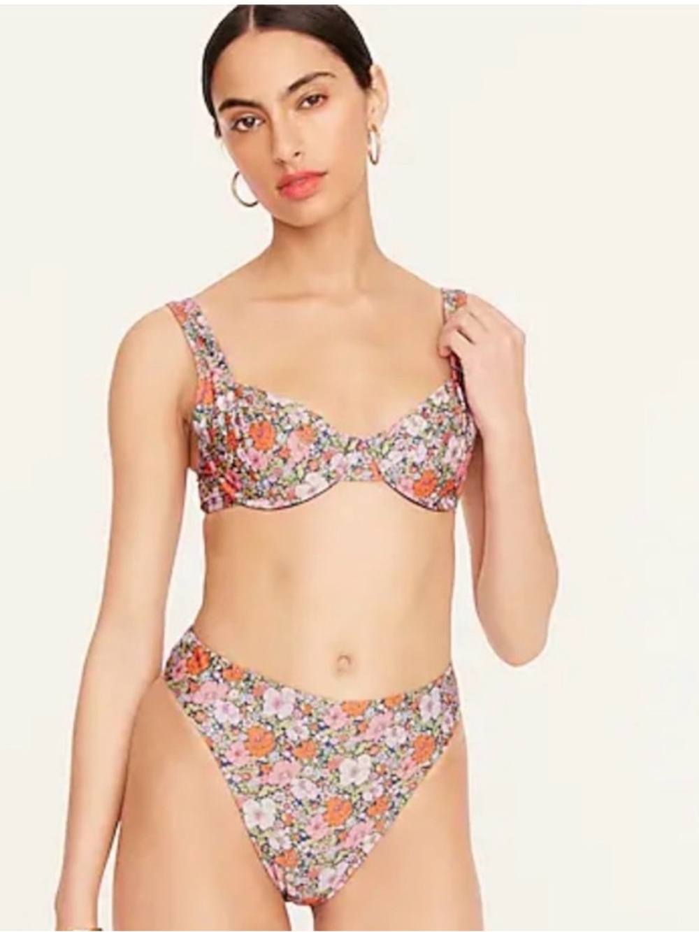 NWT J Crew underwire cross back bikini top in Liberty Meadowsong Floral